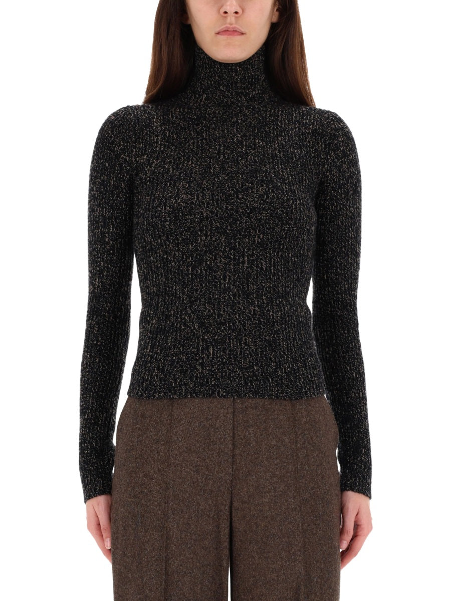Max Mara Women Wool And Cashmere Mouliné Turtleneck MAX MARA