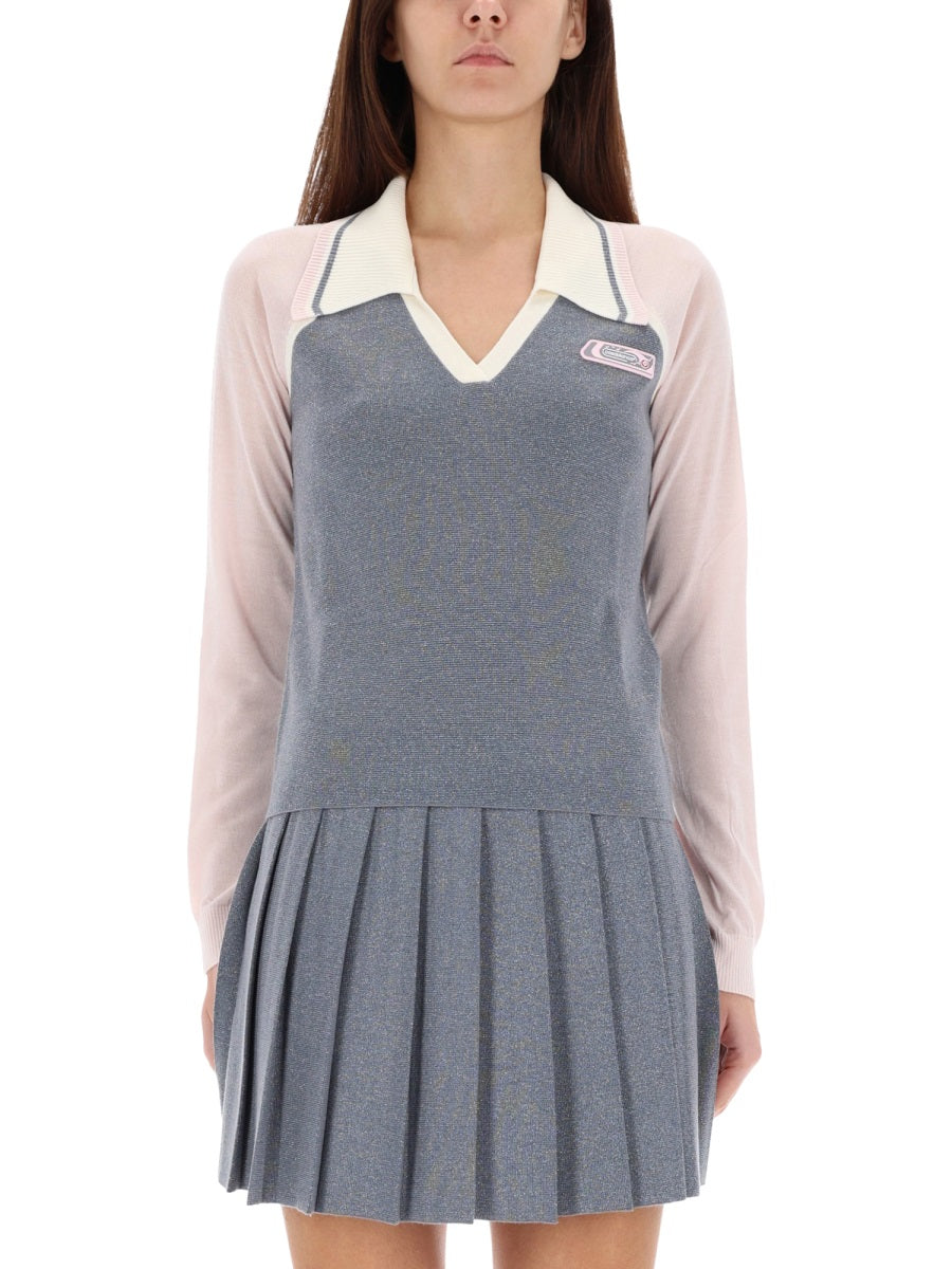 Casablanca Women Long Sleeve Tennis Polo Shirt CASABLANCA