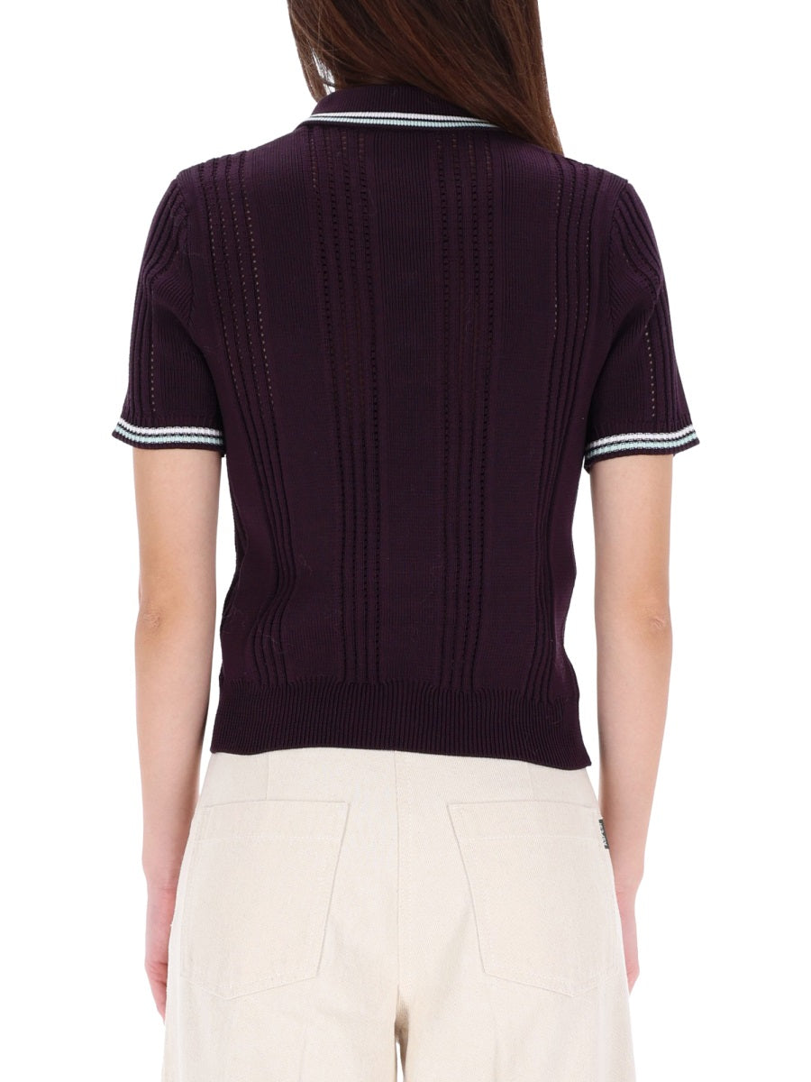 Casablanca Women Cotton Knit Polo Shirt CASABLANCA