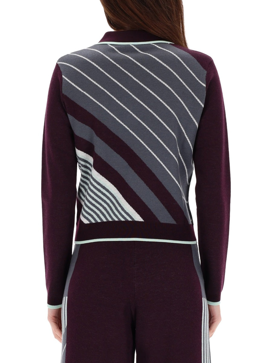 Casablanca Women "Diagonal" Tennis Polo Shirt CASABLANCA