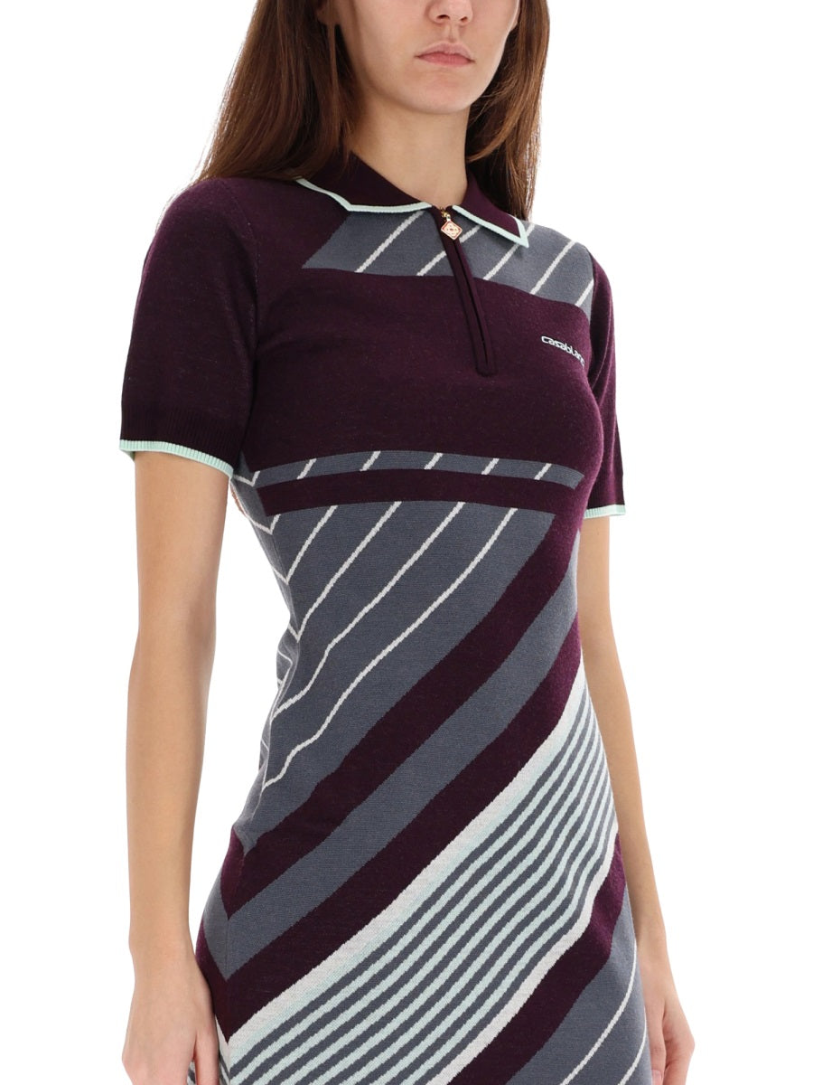 Casablanca Women "Diagonal" Tennis Polo Dress CASABLANCA