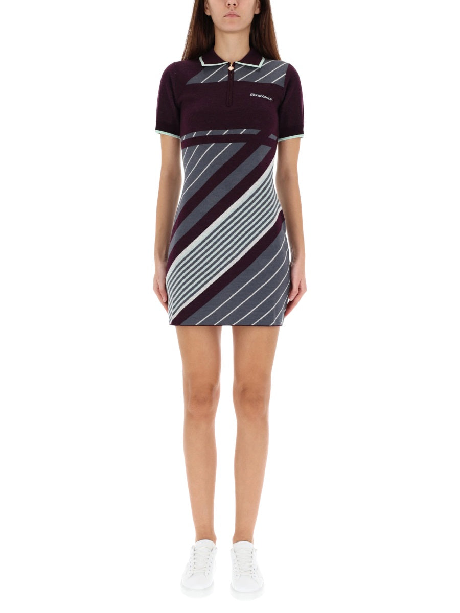 Casablanca Women "Diagonal" Tennis Polo Dress CASABLANCA