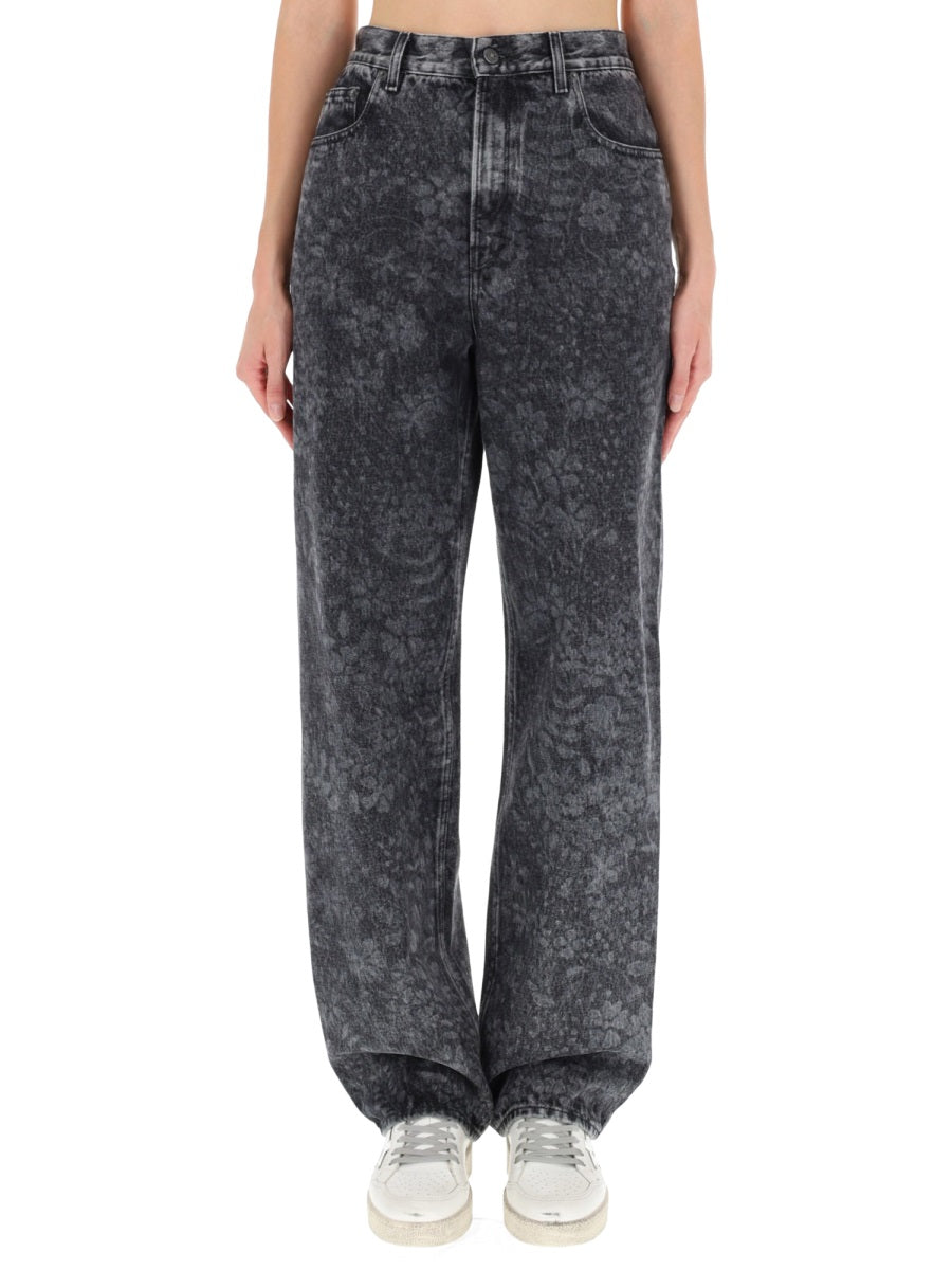 Golden Goose Women Jeans With Floral Pattern GOLDEN GOOSE