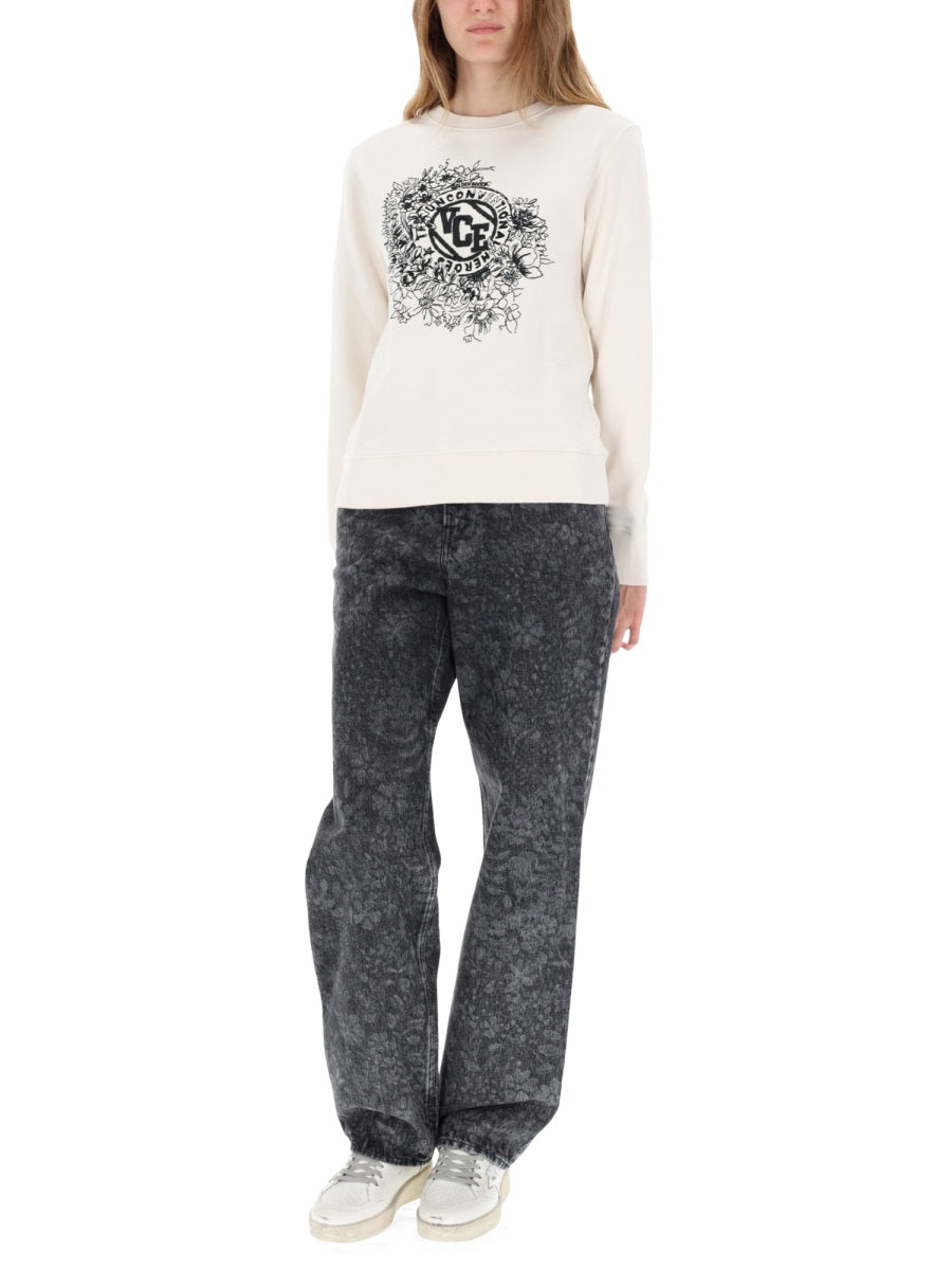 Golden Goose Women Jeans With Floral Pattern GOLDEN GOOSE
