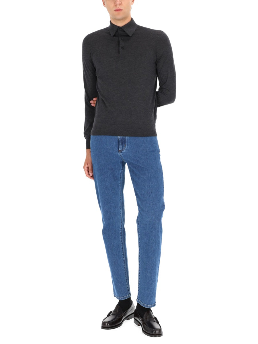 Zegna Men Cashmere Polo Shirt ZEGNA