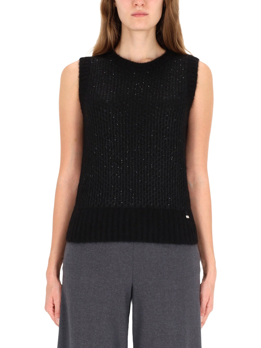 Herno Women Metallic Effect Sequined Vest HERNO
