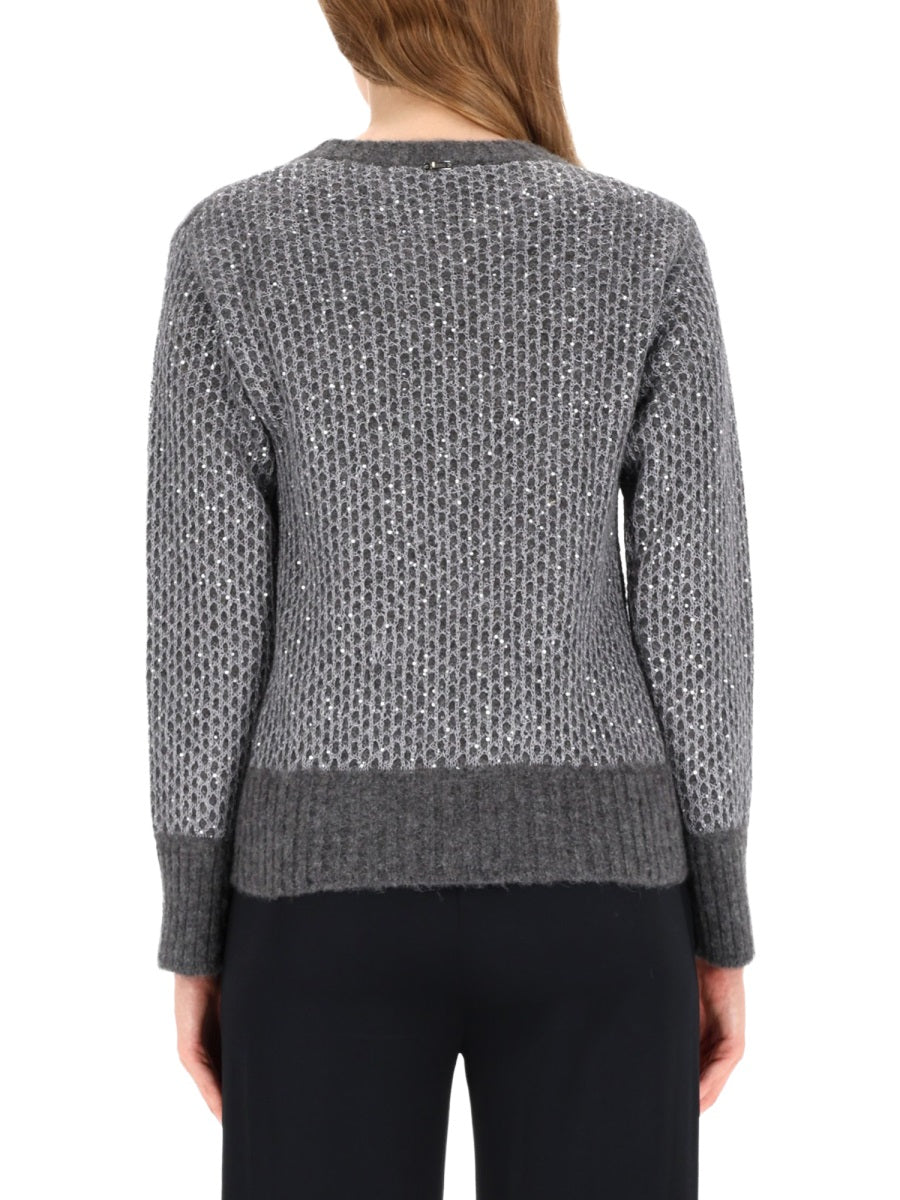 Herno Women Metallic Effect Sequin Jersey HERNO