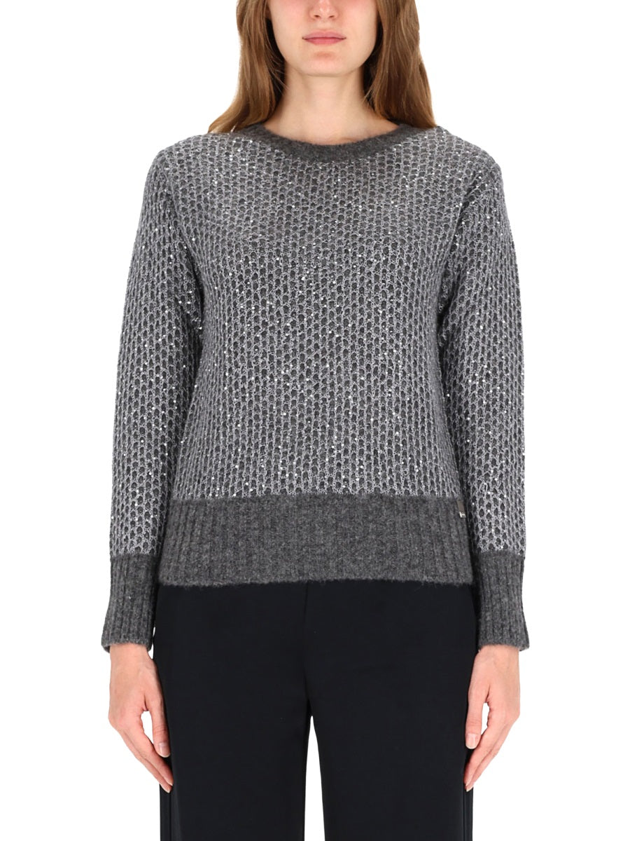 Herno Women Metallic Effect Sequin Jersey HERNO