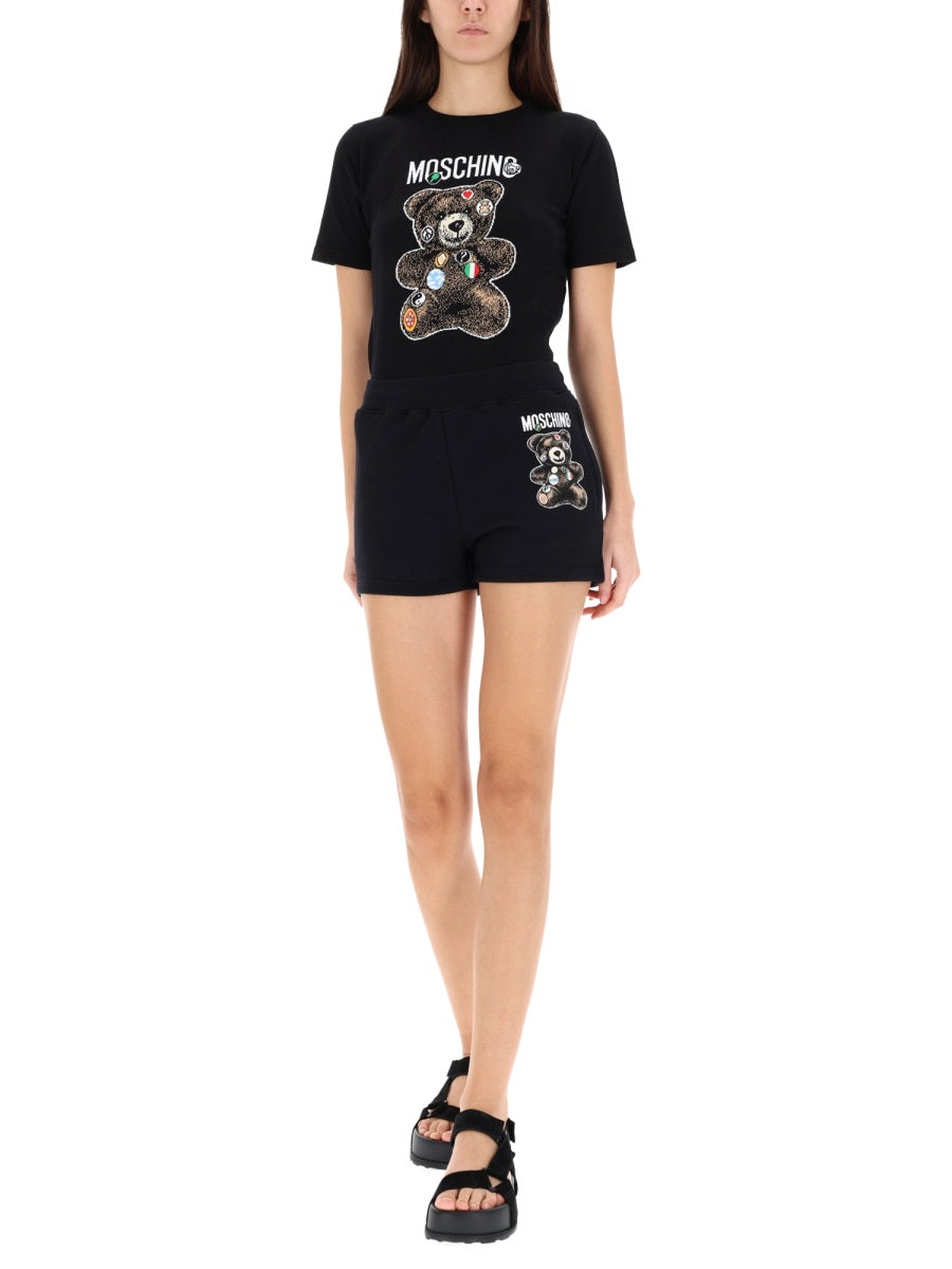Moschino Women Shorts With "Teddy" Print MOSCHINO