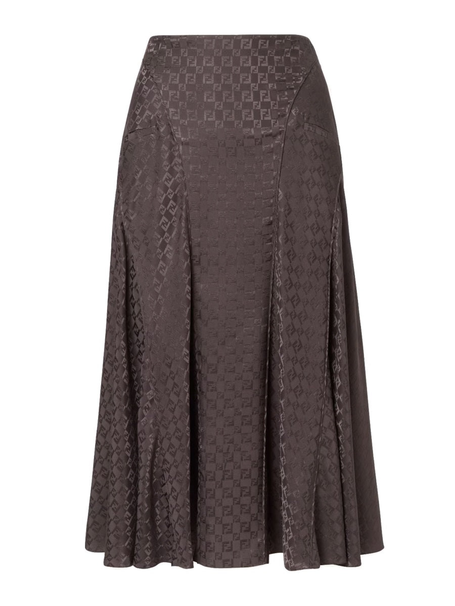Fendi Women Ff Silk Skirt FENDI