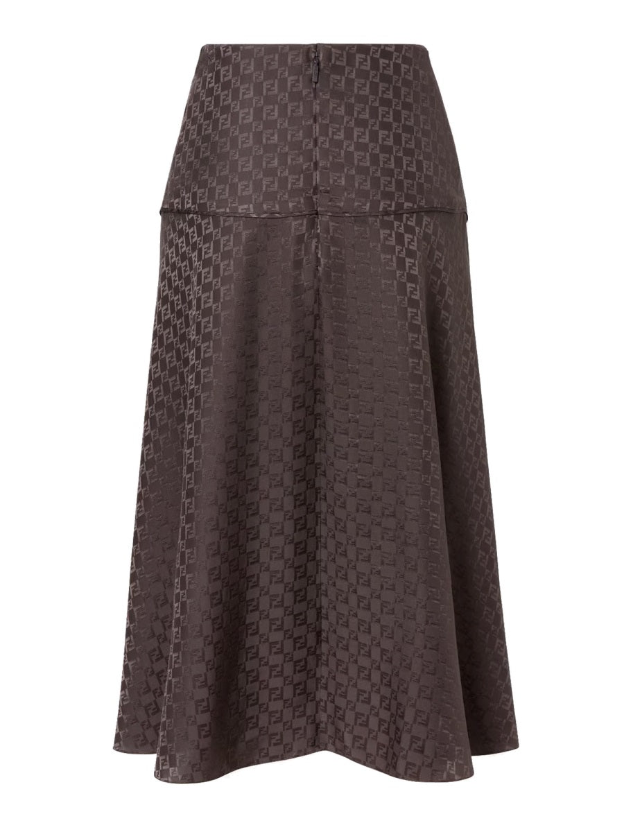 Fendi Women Ff Silk Skirt FENDI