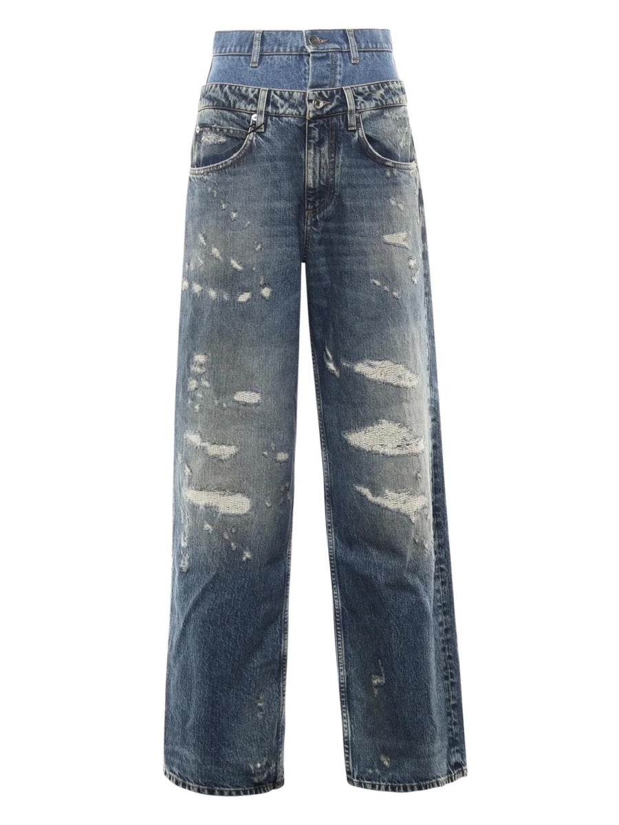 Dolce & Gabbana Women Double Layer Denim Jeans DOLCE & GABBANA