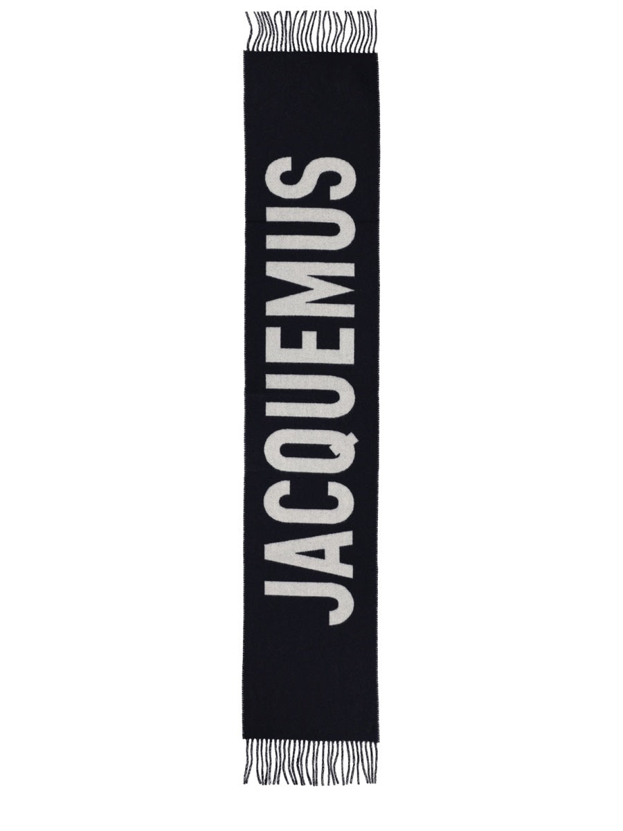 Jacquemus Unisex Sciarpa In Lana Con Frange E Logo JACQUEMUS