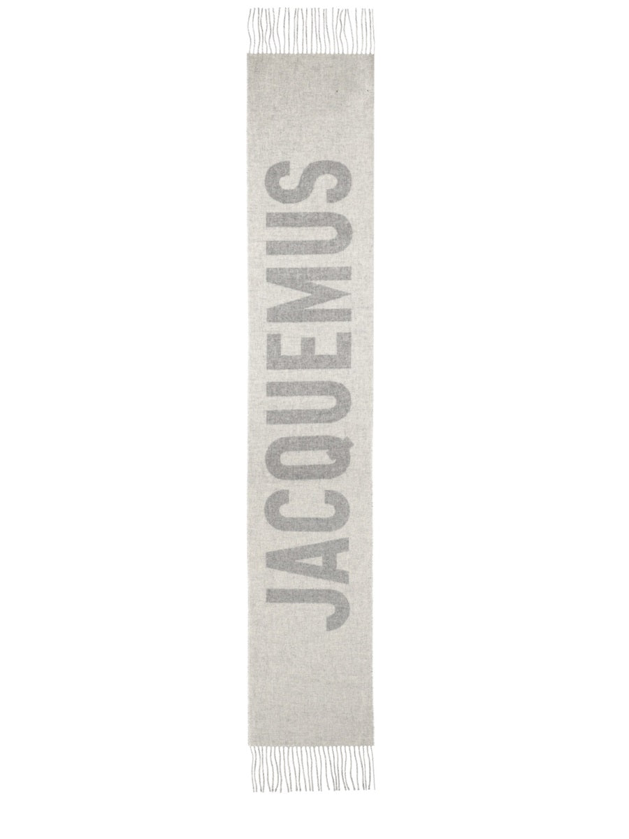 Jacquemus Unisex Sciarpa In Lana Con Frange E Logo JACQUEMUS