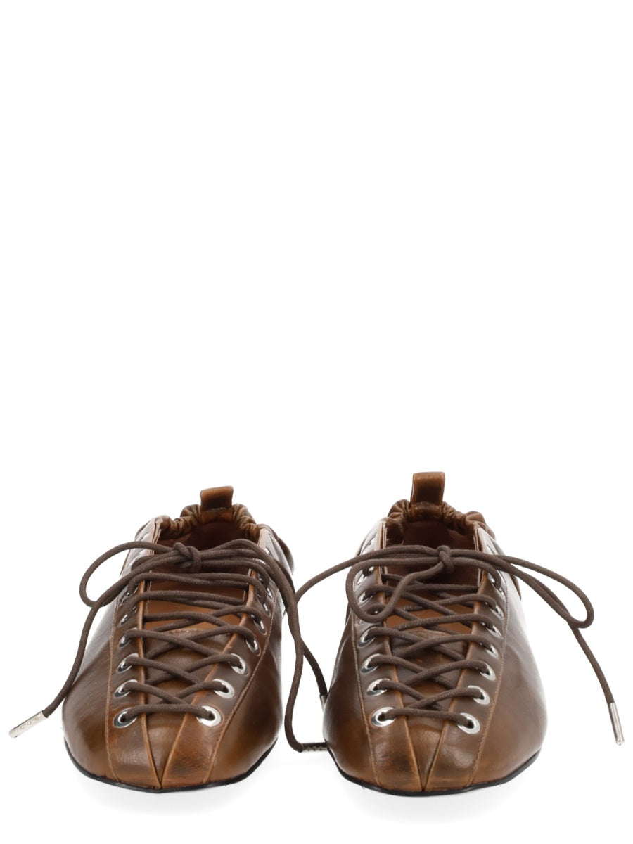 Ganni Women Ballerina With Laces GANNI