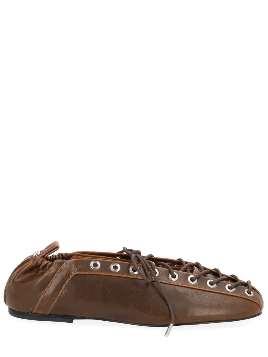 Ganni Women Ballerina With Laces GANNI