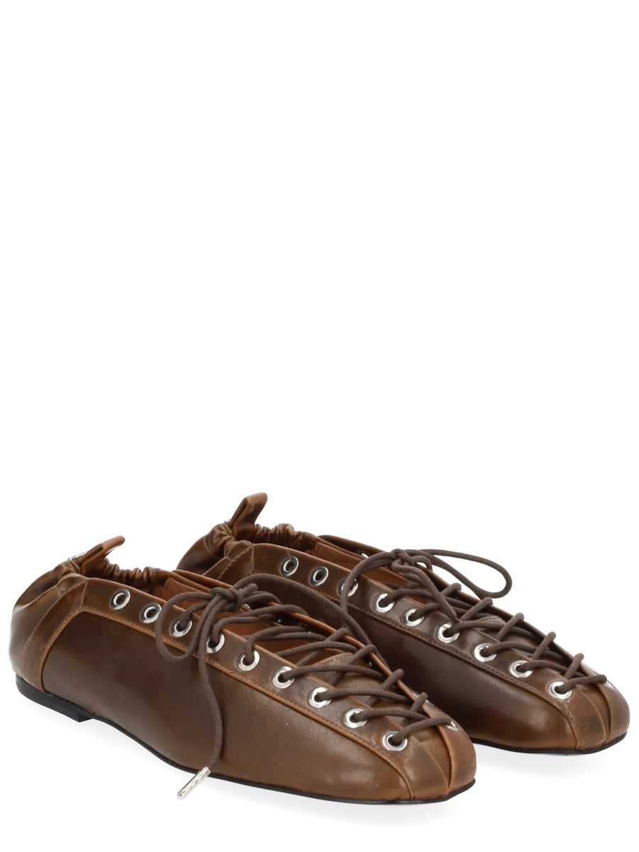 Ganni Women Ballerina With Laces GANNI