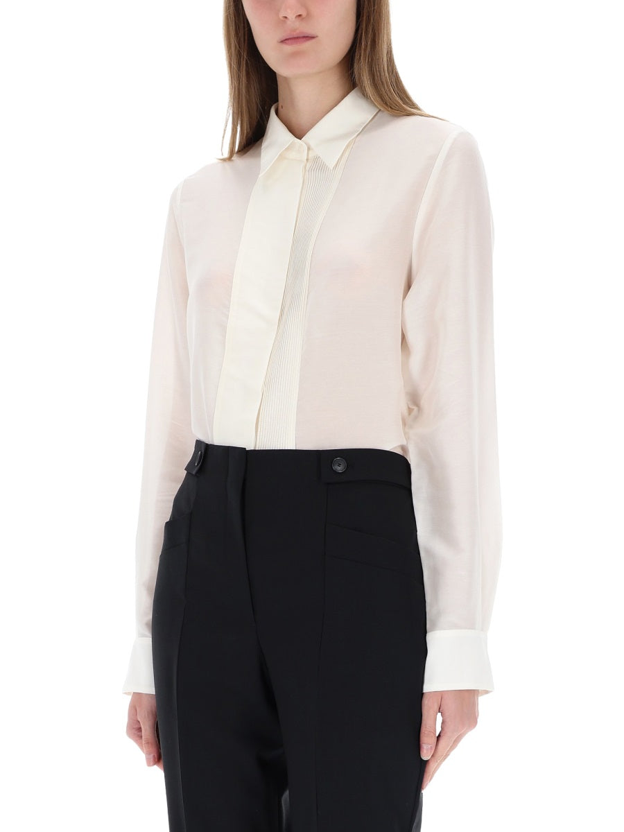 Boss Women Shirt With Ribbed Pleats BOSS