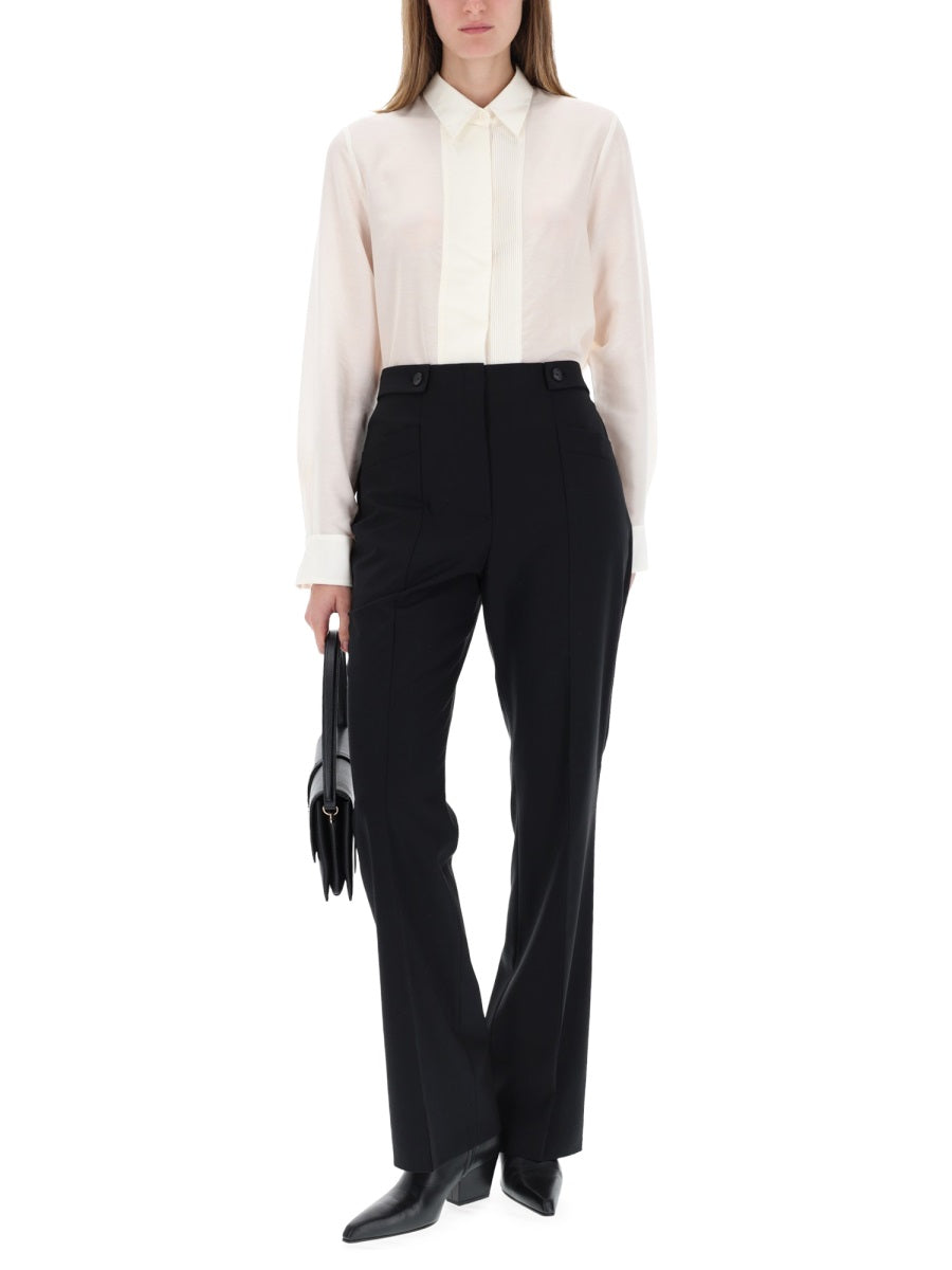 Boss Women Shirt With Ribbed Pleats BOSS