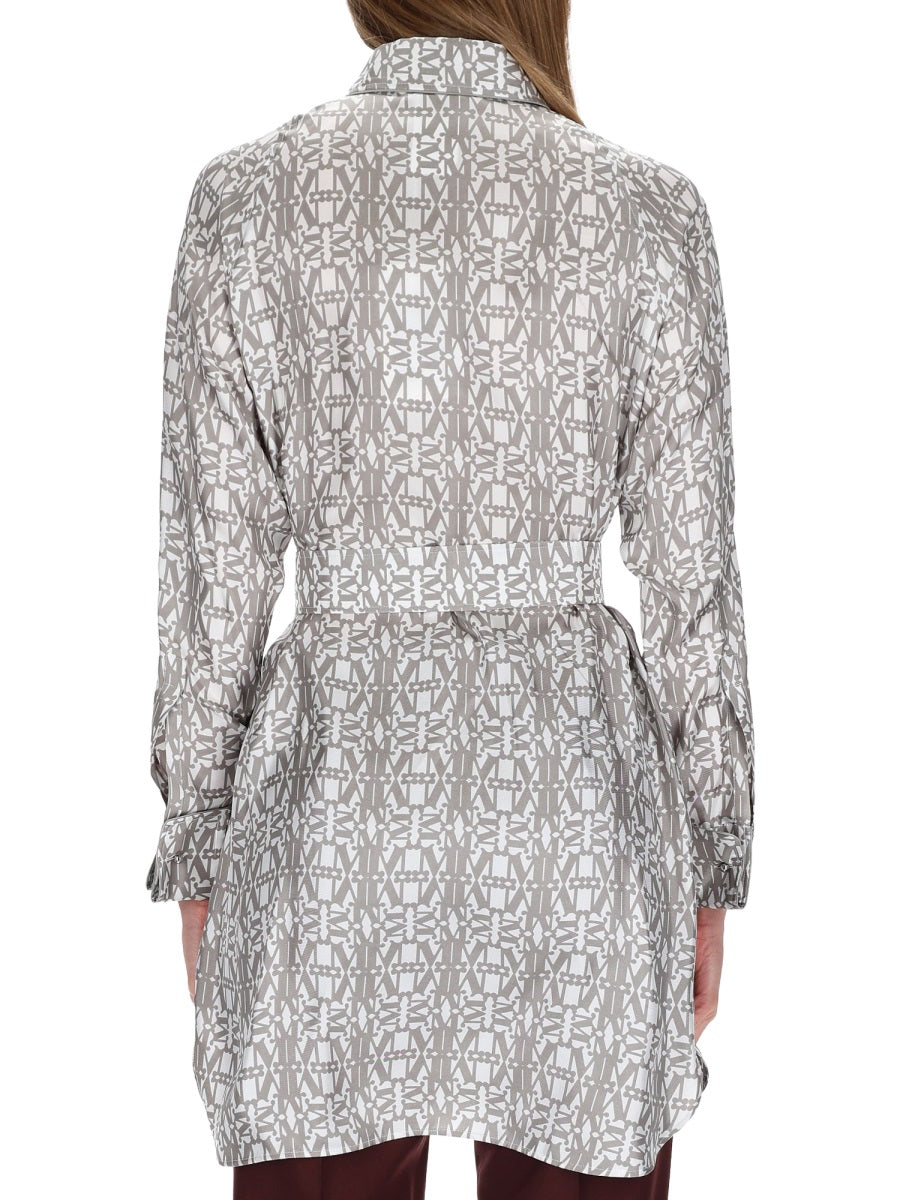Max Mara Women Printed Silk Chemisier Dress MAX MARA