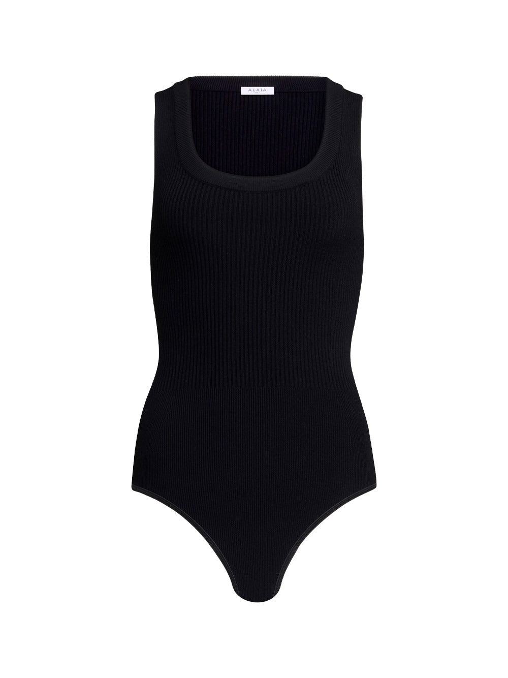 Alaia Women Sleeveless Ribbed Knit Bodysuit ALAIA