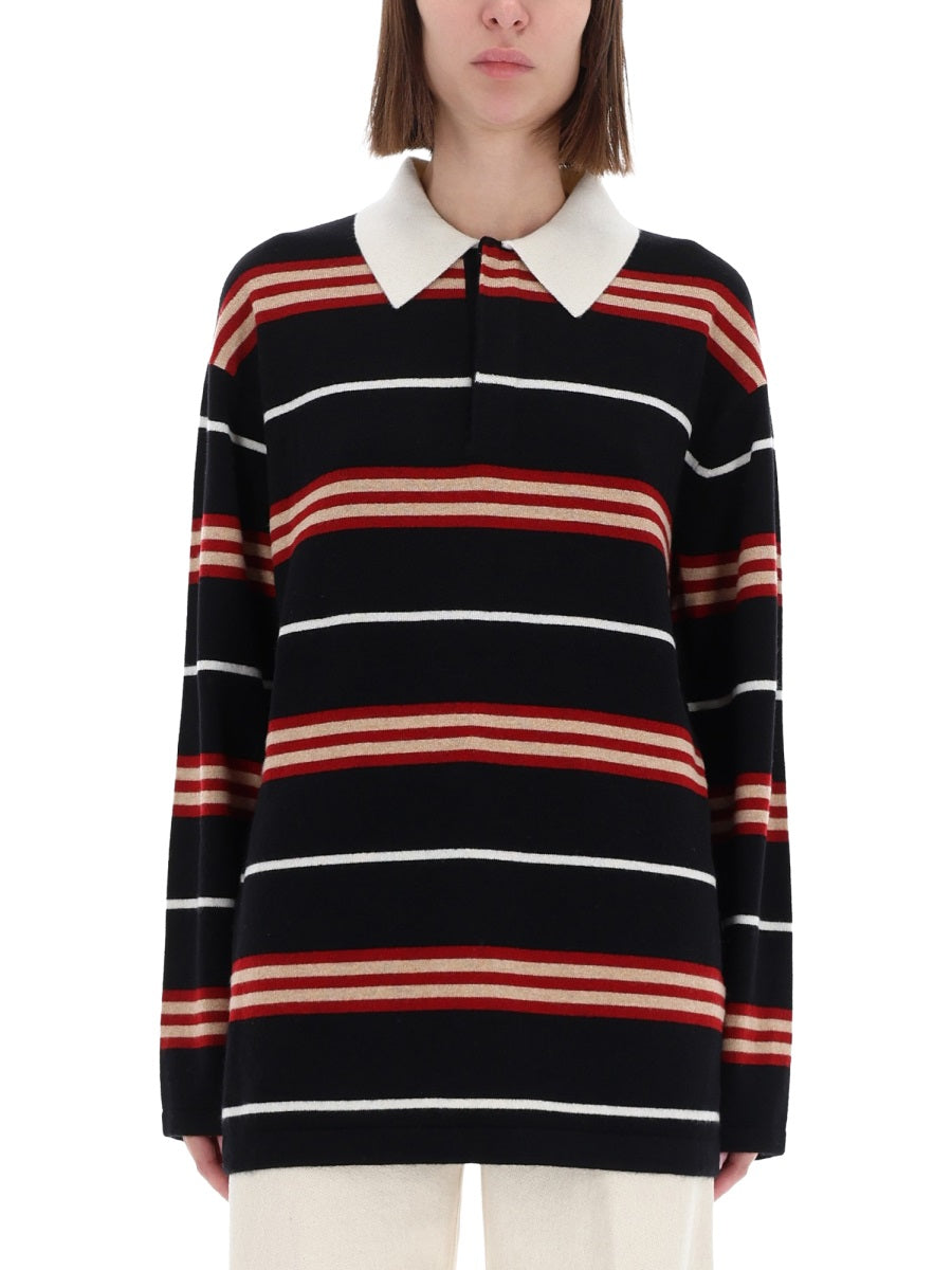 Guest In Residence Women "Striped Rugby" Polo Shirt GUEST IN RESIDENCE