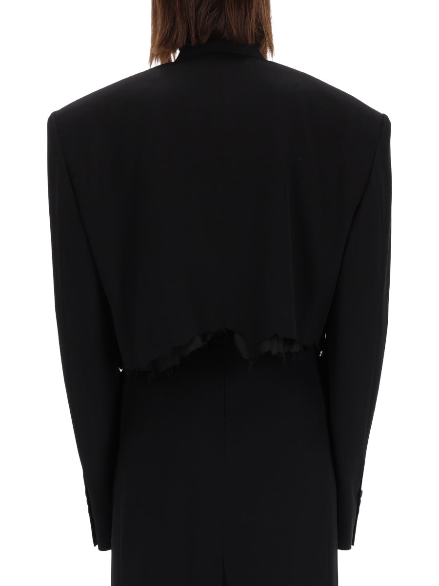 Balenciaga Women Single Breasted Cut Off Jacket BALENCIAGA
