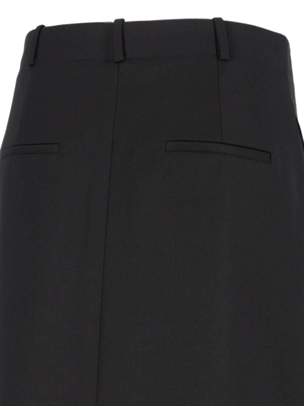 Fendi Women Black Grain De Poudre Skirt FENDI