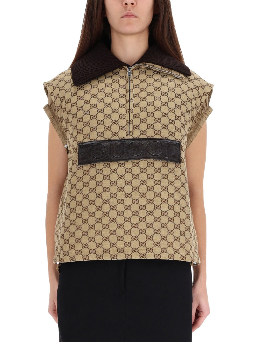 Gucci Women Vest With Leather Label GUCCI