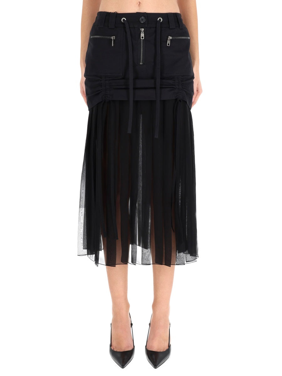 Dolce & Gabbana Women Silk Midi Skirt DOLCE & GABBANA