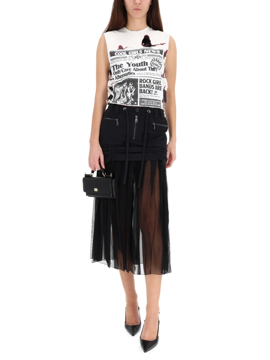 Dolce & Gabbana Women Silk Midi Skirt DOLCE & GABBANA