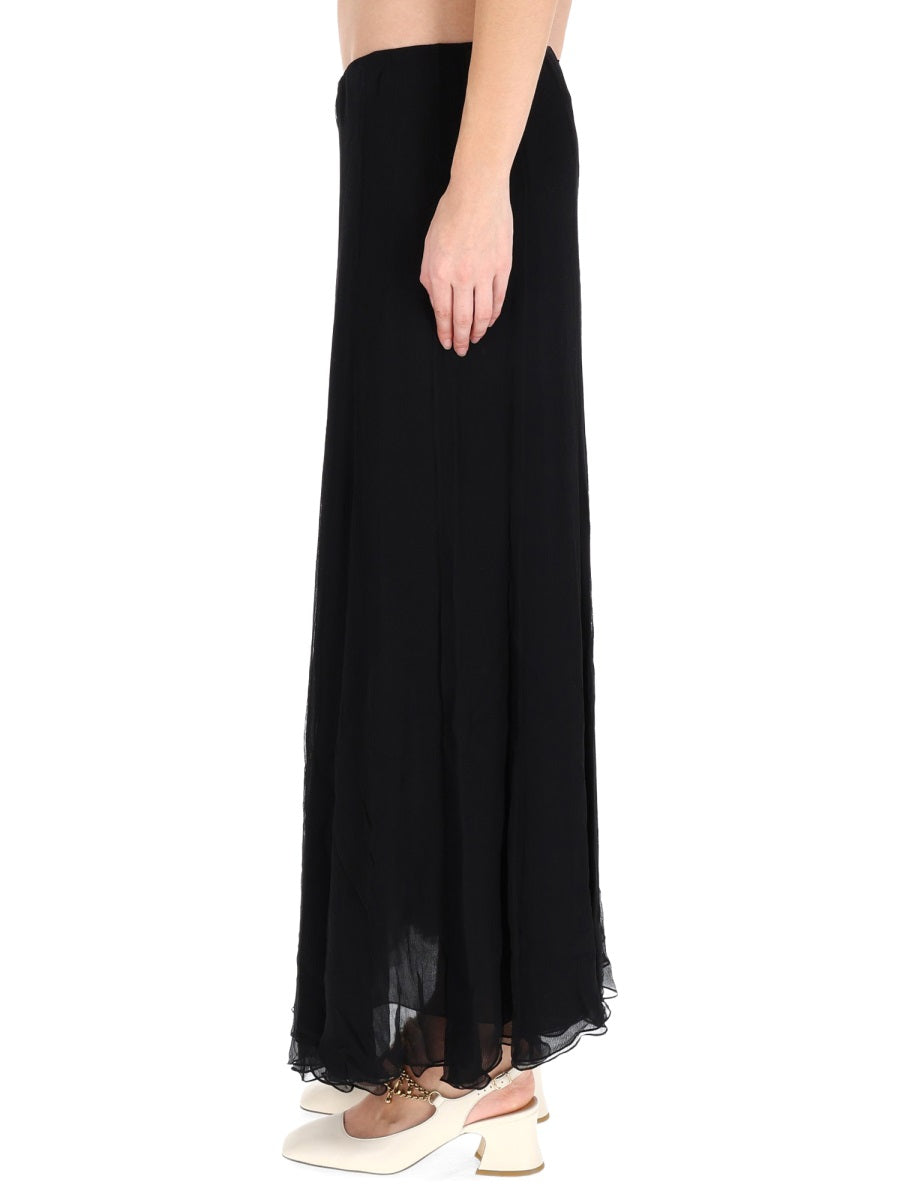 Chloé Women Silk Muslin Maxi Skirt