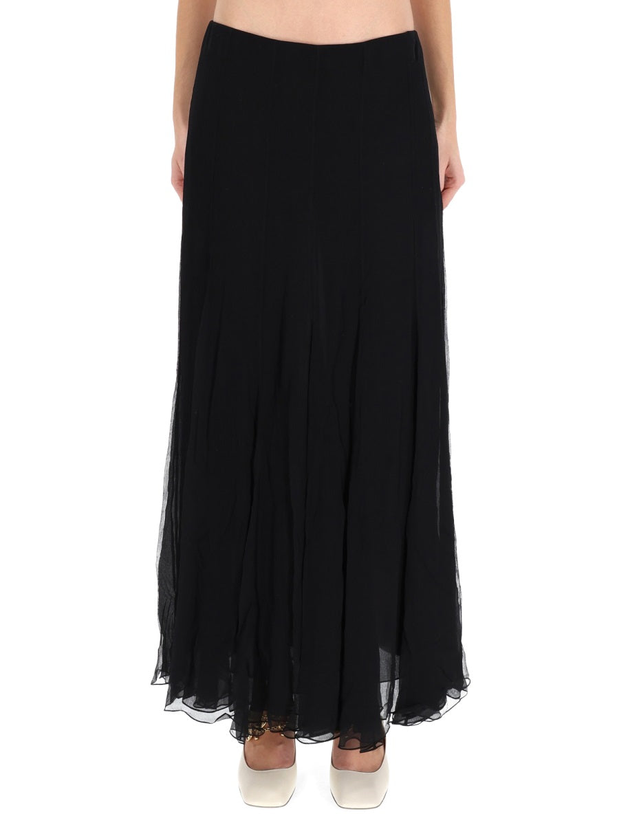 Chloé Women Silk Muslin Maxi Skirt