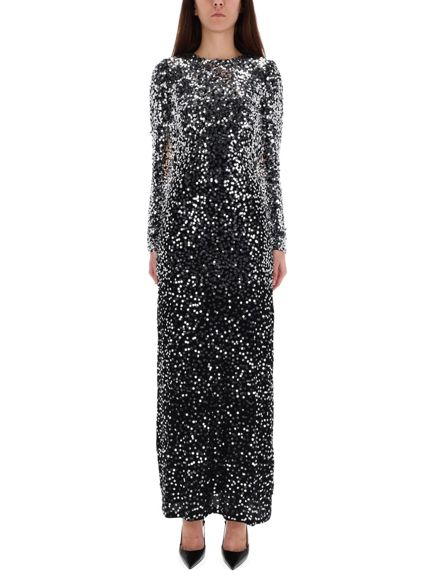 Rabanne Women Long Dress With Sequins PACO RABANNE