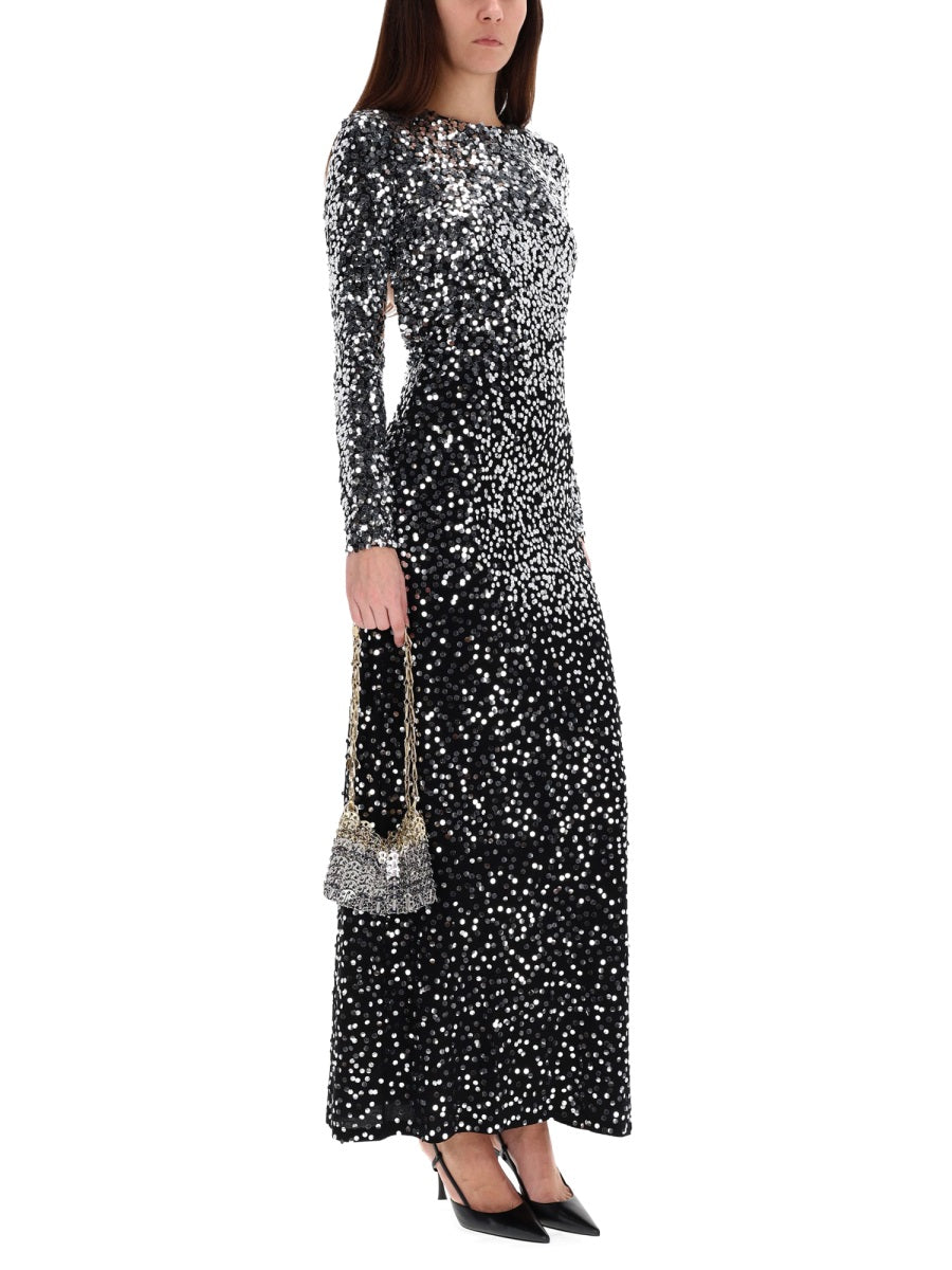 Rabanne Women Long Dress With Sequins PACO RABANNE