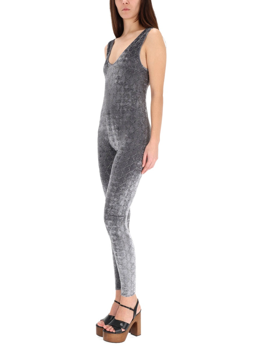 Gucci Women Jumpsuit With "Gg" Embroidery GUCCI
