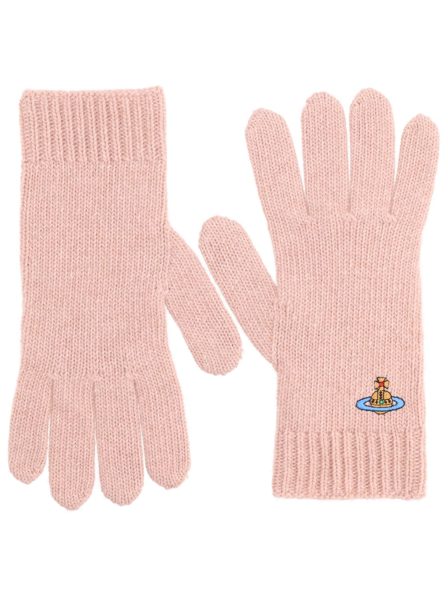 Vivienne Westwood Women Gloves With Orb Embroidery VIVIENNE WESTWOOD