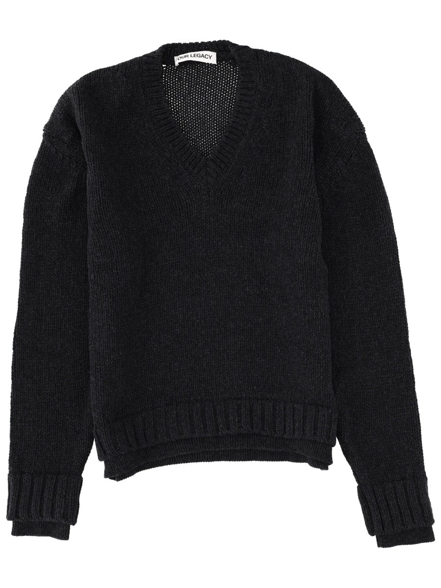 Our Legacy Men "False V-Neck" Sweater OUR LEGACY