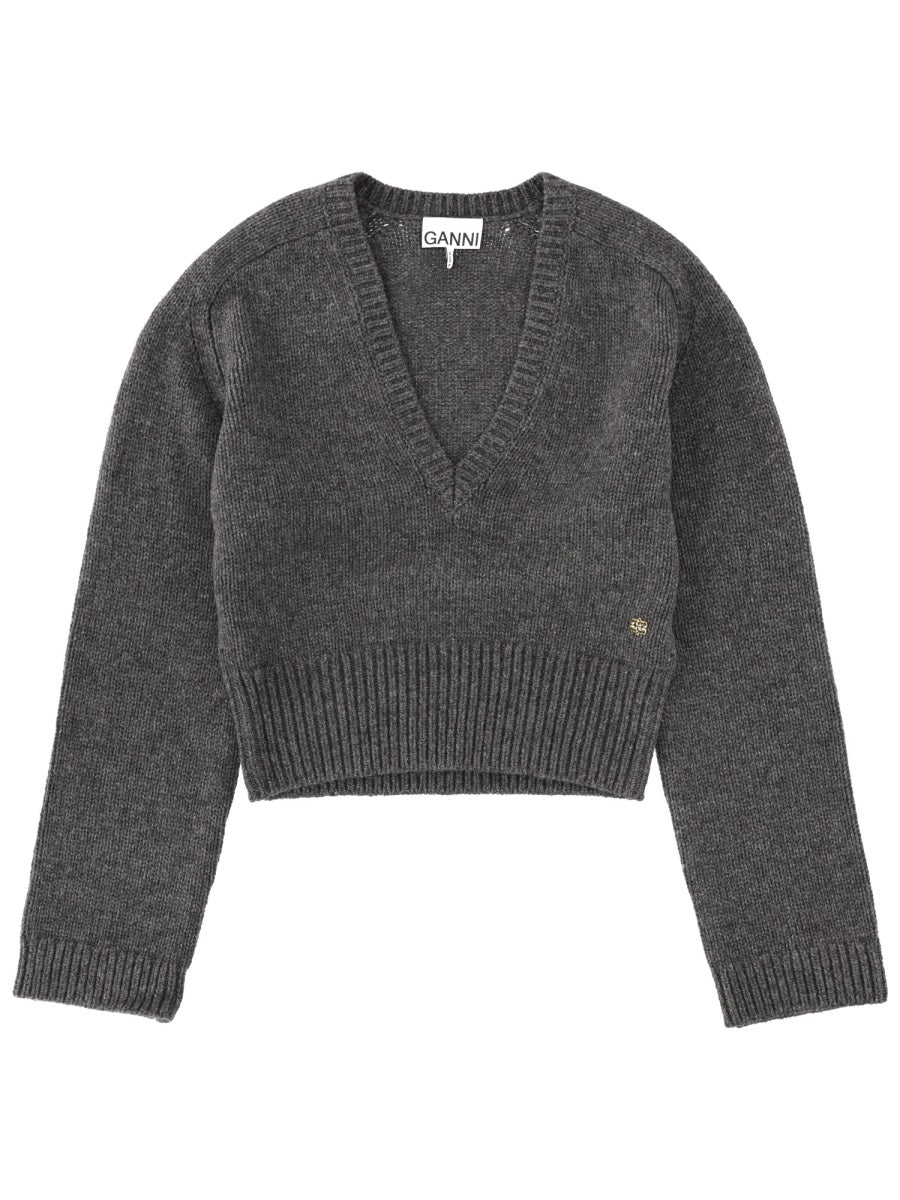 Ganni Women V-Neck Sweater GANNI