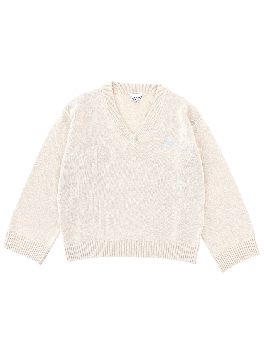 Ganni Women Logo Sweater GANNI