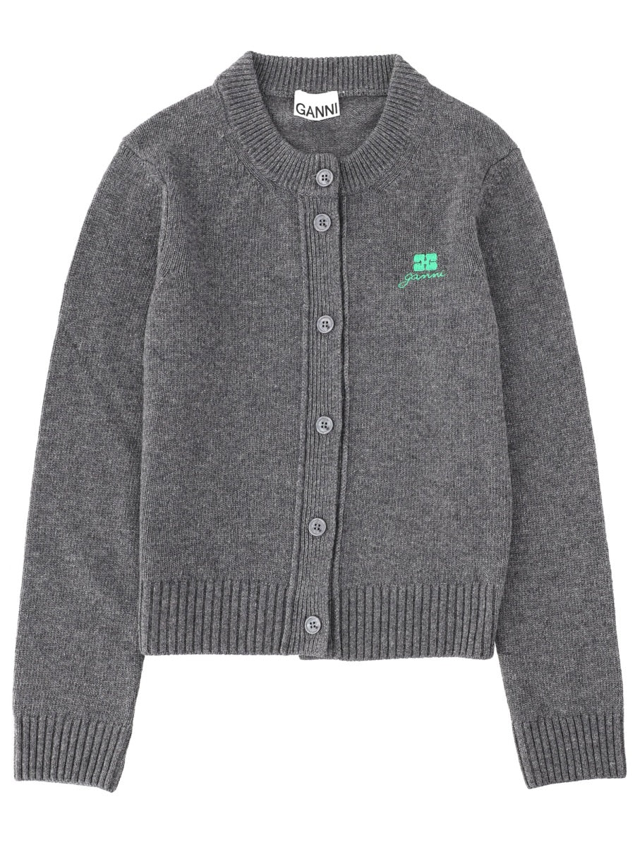 Ganni Women Cardigan With Logo