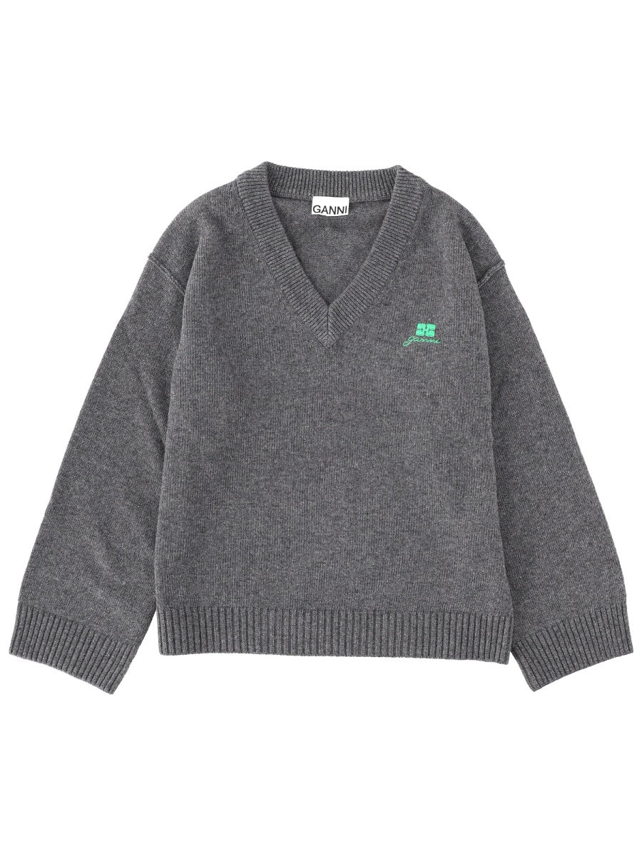 Ganni Women Logo Sweater GANNI