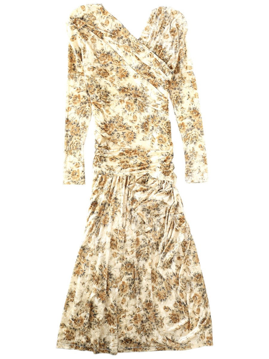 Ganni Women Long Dress With Print GANNI