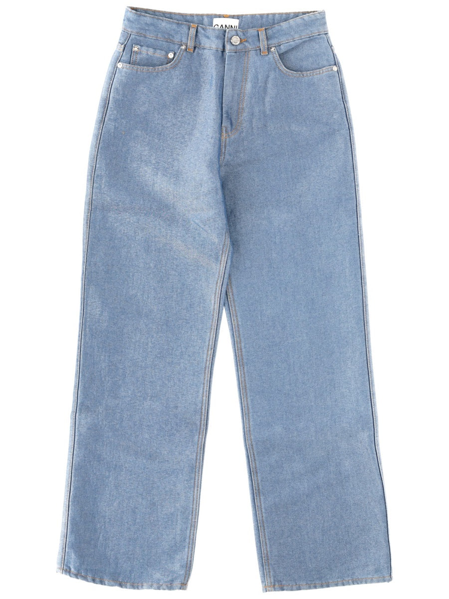 Ganni Women Cotton Denim Jeans GANNI