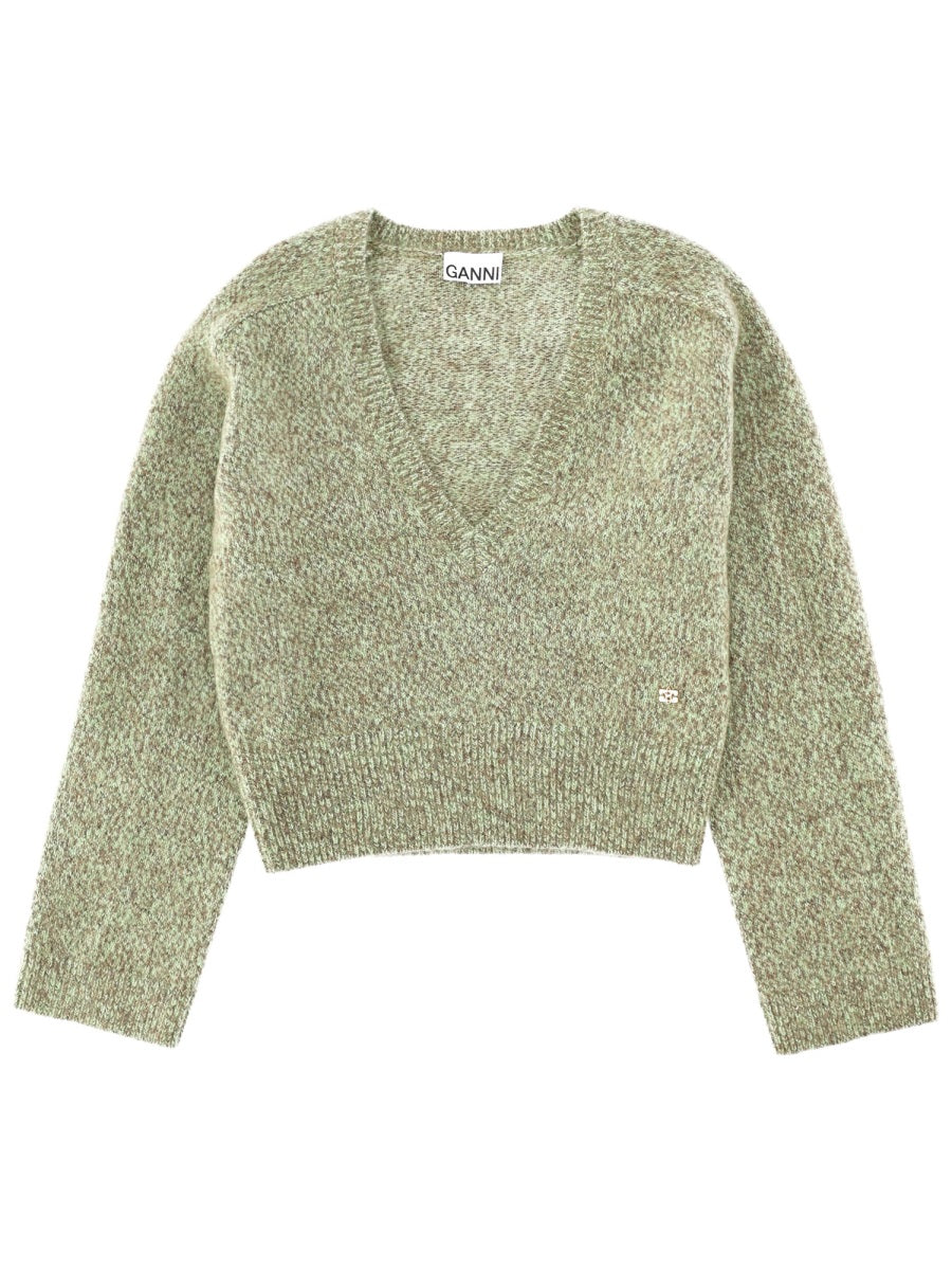 Ganni Women V-Neck Sweater GANNI