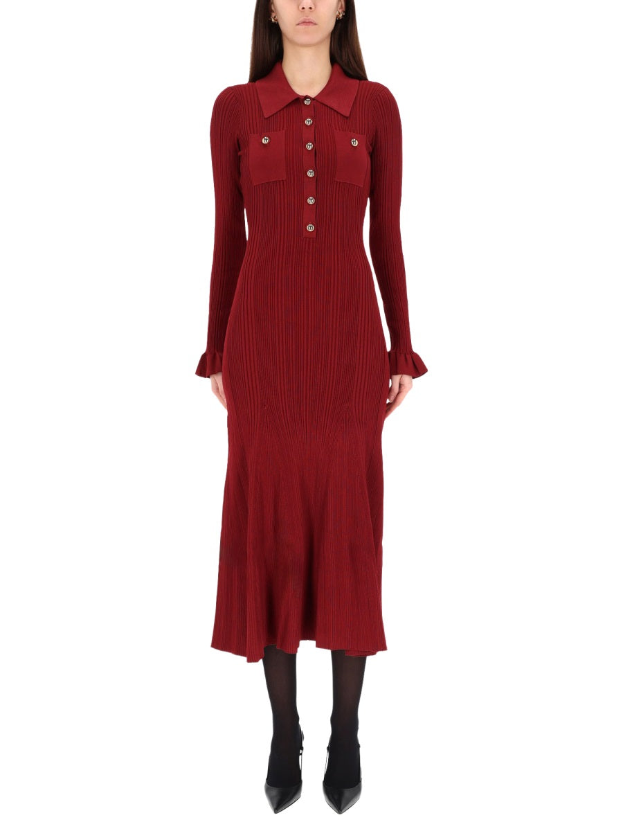 Self-Portrait Women Midi Dress With Collar SELF-PORTRAIT