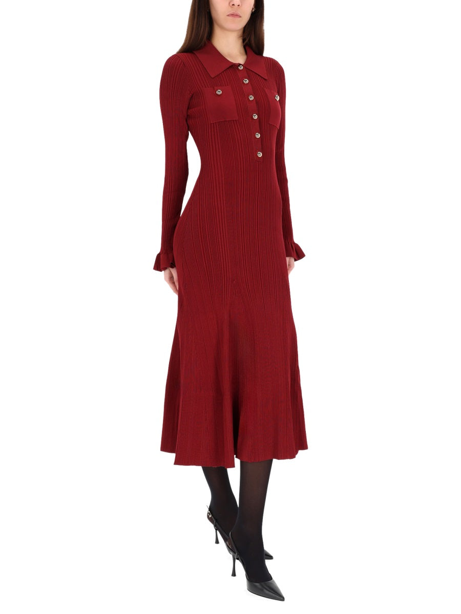 Self-Portrait Women Midi Dress With Collar SELF-PORTRAIT