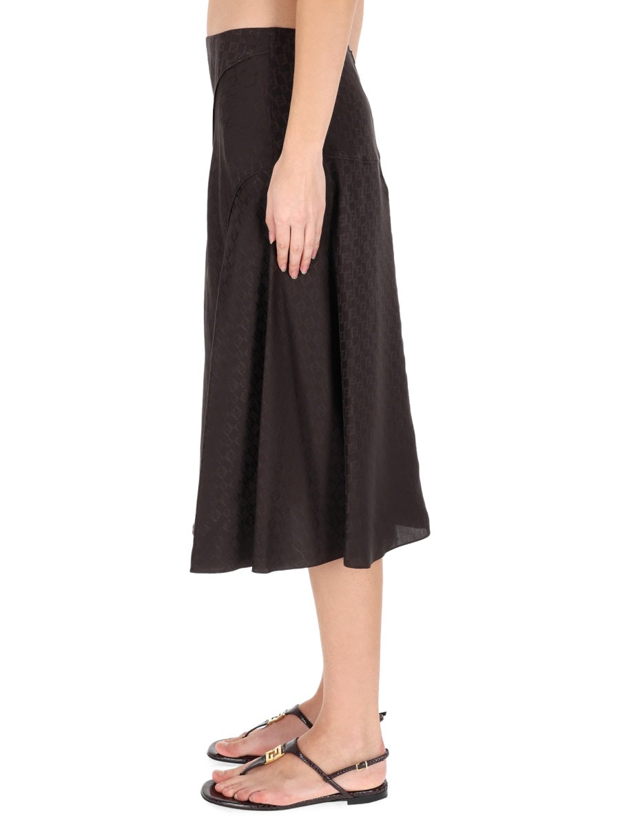 Fendi Women Ff Silk Skirt FENDI