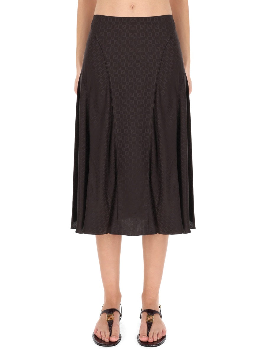 Fendi Women Ff Silk Skirt FENDI