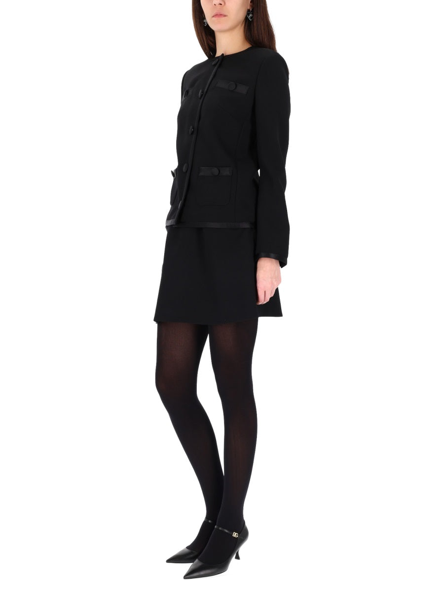 Dolce & Gabbana Women Double Crepe Basque Skirt DOLCE & GABBANA